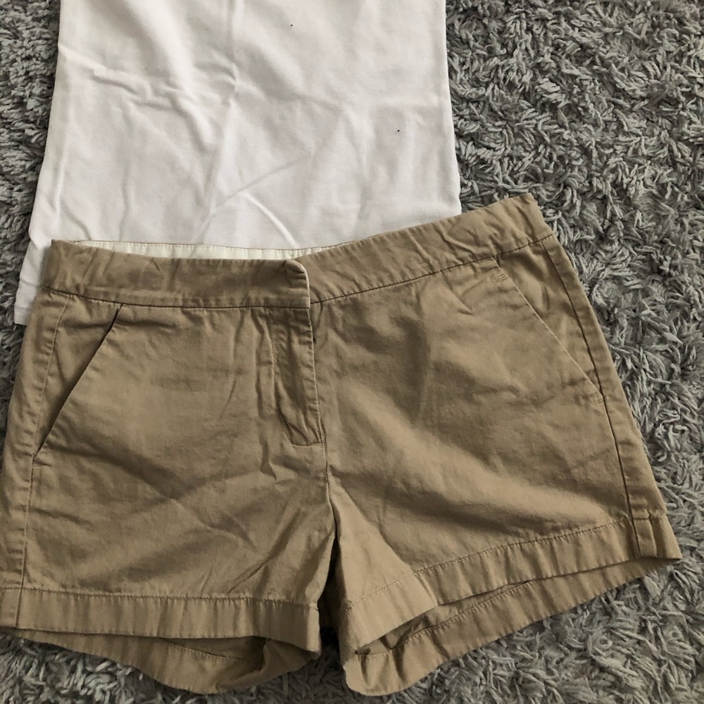 J CREW GIRLS SIZE 16 KHAKI SHORTS
